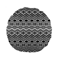 Aztec Design  Pattern Standard 15  Premium Flano Round Cushions by BangZart