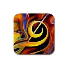 Art Oil Picture Music Nota Rubber Square Coaster (4 Pack)  by BangZart