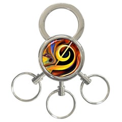 Art Oil Picture Music Nota 3-ring Key Chains by BangZart