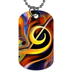 Art Oil Picture Music Nota Dog Tag (two Sides) by BangZart