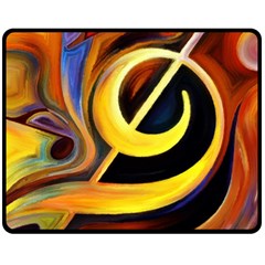 Art Oil Picture Music Nota Fleece Blanket (medium)  by BangZart