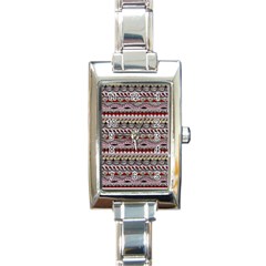 Aztec Pattern Art Rectangle Italian Charm Watch by BangZart