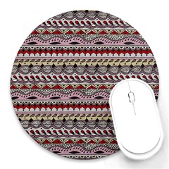 Aztec Pattern Art Round Mousepads by BangZart