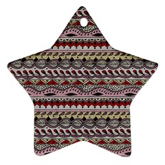 Aztec Pattern Art Ornament (star) by BangZart