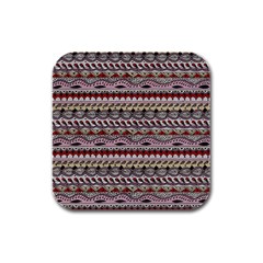 Aztec Pattern Art Rubber Square Coaster (4 Pack)  by BangZart