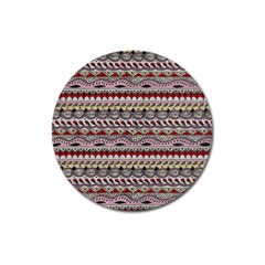 Aztec Pattern Art Magnet 3  (round) by BangZart