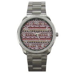 Aztec Pattern Art Sport Metal Watch by BangZart