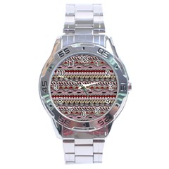 Aztec Pattern Art Stainless Steel Analogue Watch by BangZart