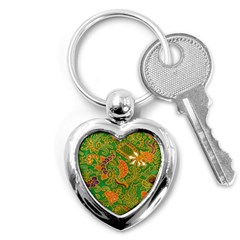 Art Batik The Traditional Fabric Key Chains (heart)  by BangZart