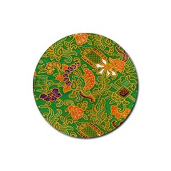 Art Batik The Traditional Fabric Rubber Coaster (round)  by BangZart