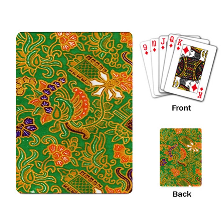 Art Batik The Traditional Fabric Playing Card