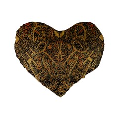 Art Indonesian Batik Standard 16  Premium Heart Shape Cushions by BangZart