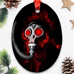 Gas Mask Ornament (oval) by Valentinaart