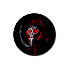 Gas Mask Rubber Round Coaster (4 Pack)  by Valentinaart