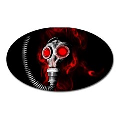 Gas Mask Oval Magnet by Valentinaart