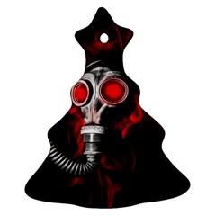 Gas Mask Christmas Tree Ornament (two Sides) by Valentinaart