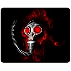 Gas Mask Double Sided Fleece Blanket (medium) 