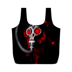 Gas Mask Full Print Recycle Bags (m)  by Valentinaart