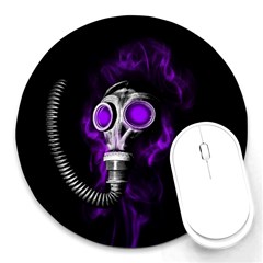 Gas Mask Round Mousepads by Valentinaart