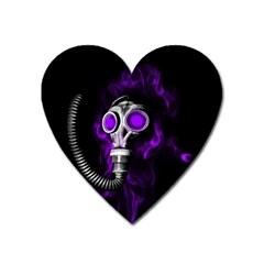 Gas Mask Heart Magnet by Valentinaart