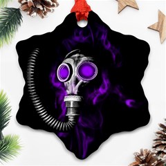 Gas Mask Ornament (snowflake) by Valentinaart