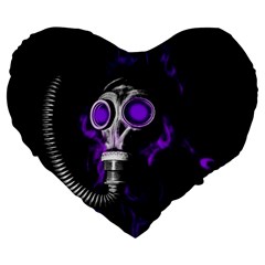 Gas Mask Large 19  Premium Heart Shape Cushions by Valentinaart