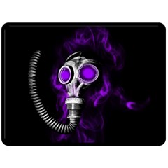 Gas Mask Double Sided Fleece Blanket (large)  by Valentinaart