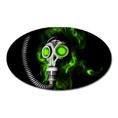 Gas Mask Oval Magnet by Valentinaart