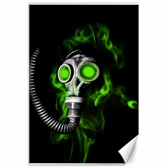 Gas Mask Canvas 20  X 30   by Valentinaart