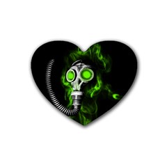 Gas Mask Heart Coaster (4 Pack)  by Valentinaart