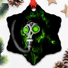 Gas Mask Ornament (snowflake) by Valentinaart