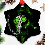 Gas mask Snowflake Ornament (Two Sides) Front