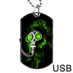 Gas Mask Dog Tag Usb Flash (one Side) by Valentinaart