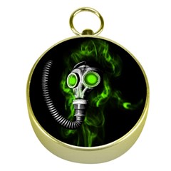 Gas Mask Gold Compasses by Valentinaart