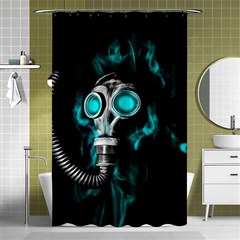 Gas Mask Shower Curtain 48  X 72  (small)  by Valentinaart