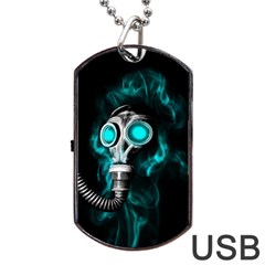 Gas Mask Dog Tag Usb Flash (two Sides) by Valentinaart