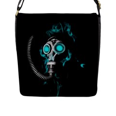 Gas Mask Flap Messenger Bag (l)  by Valentinaart