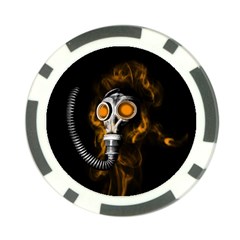 Gas Mask Poker Chip Card Guard by Valentinaart