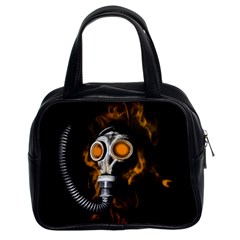 Gas Mask Classic Handbags (2 Sides) by Valentinaart