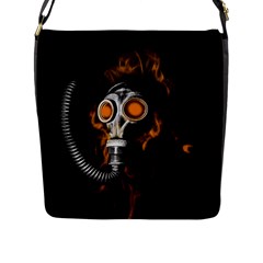 Gas Mask Flap Messenger Bag (l)  by Valentinaart