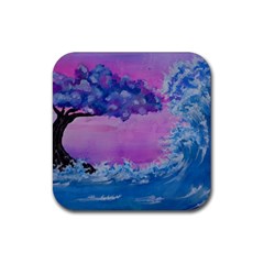 Rising To Touch You Rubber Coaster (square)  by Dimkad