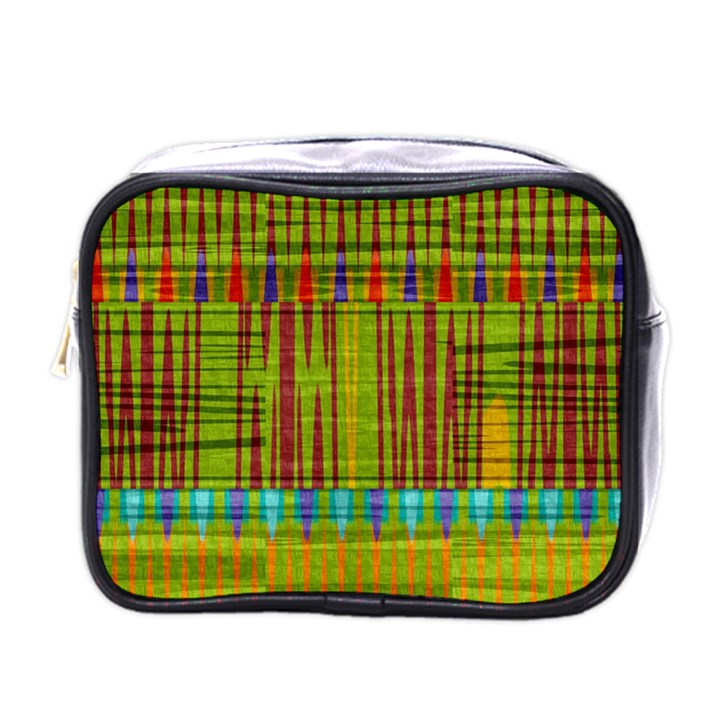 Messy shapes texture                           Mini Toiletries Bag (One Side)