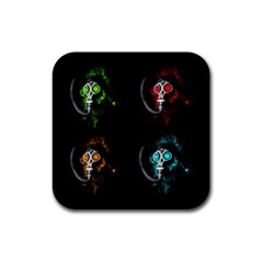 Gas Mask Rubber Square Coaster (4 Pack)  by Valentinaart