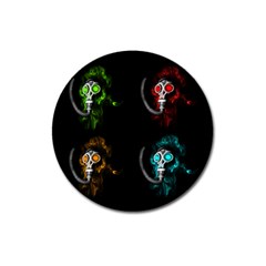 Gas Mask Magnet 3  (round) by Valentinaart