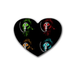 Gas Mask Heart Coaster (4 Pack)  by Valentinaart