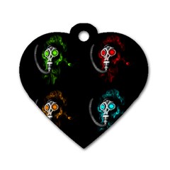 Gas Mask Dog Tag Heart (one Side) by Valentinaart