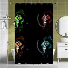 Gas Mask Shower Curtain 48  X 72  (small)  by Valentinaart