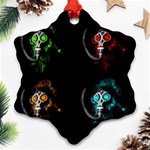 Gas mask Snowflake Ornament (Two Sides) Front