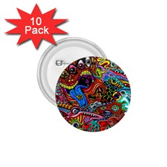 Art Color Dark Detail Monsters Psychedelic 1 75  Buttons (10 Pack) by BangZart