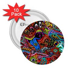 Art Color Dark Detail Monsters Psychedelic 2 25  Buttons (10 Pack)  by BangZart